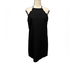 Lulu's | Black Scalloped Mini Dress